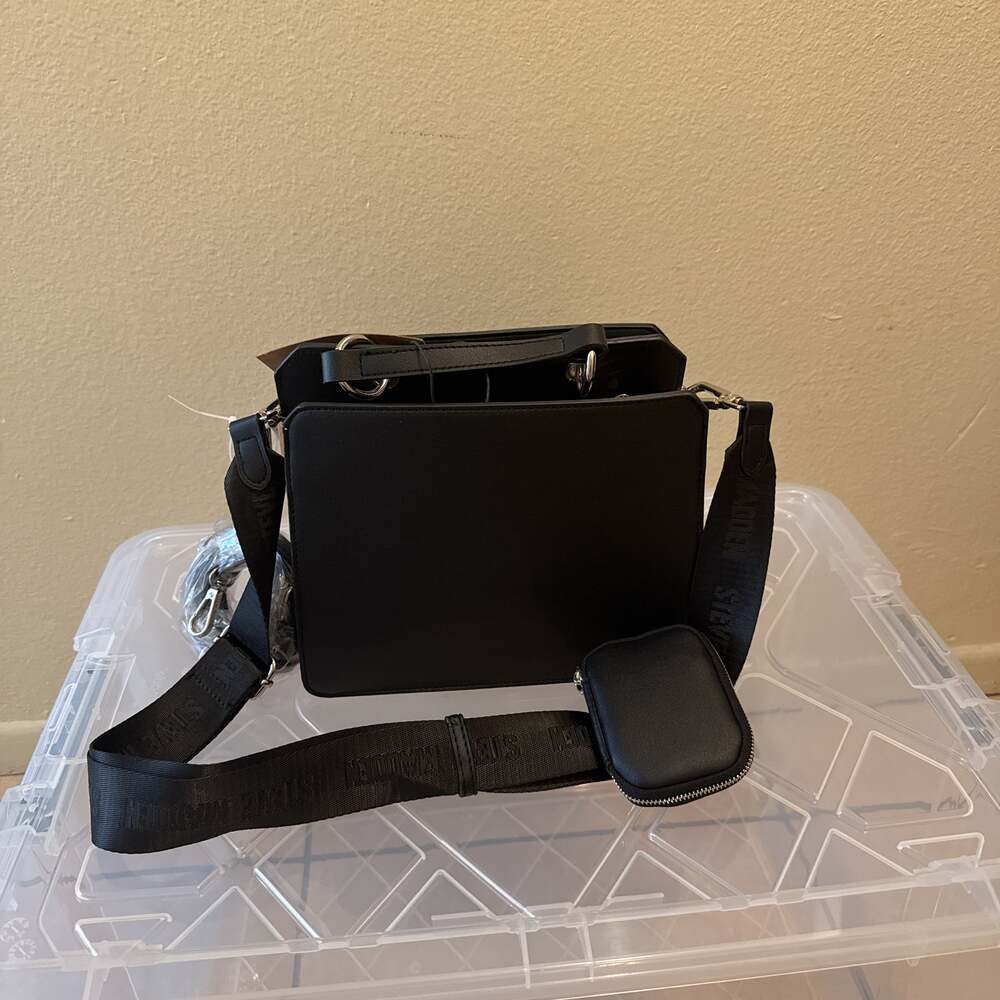 Steve Madden Bevelyn Black Satchel Bag Purse NEW with Tags NWT - Picture 2 of 3